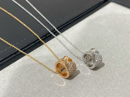 [Clover Jewelrys]LIENS EVIDENCE DIAMOND PAVED NECKLACE