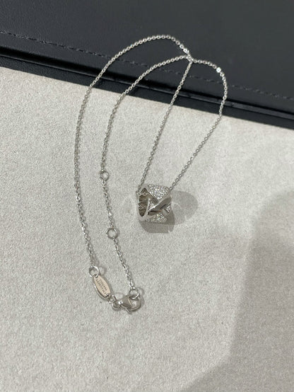 [Clover Jewelrys]LIENS EVIDENCE DIAMOND PAVED NECKLACE