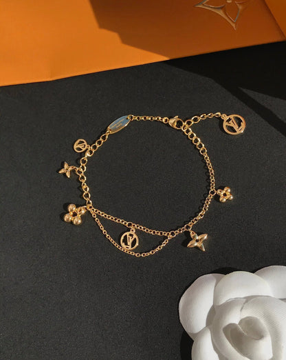 [Clover Jewelrys]BLOOMING PINK GOLD MOP BRACELET