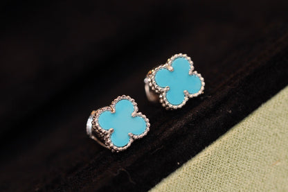 [Clover Jewelrys]CLOVER MINI TURQUOISE SILVER STUD EARRINGS