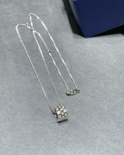 [Clover Jewelrys]BEE LOVE DIAMOND PAVED 3 ROW NECKLACE