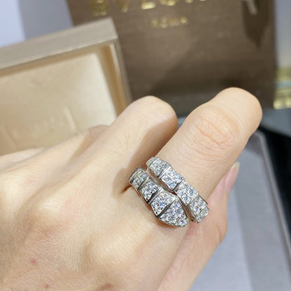 [Clover Jewelrys]SERPENTI RING SILVER DIAMOND PAVED