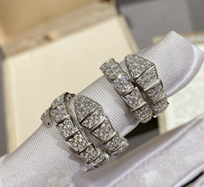 [Clover Jewelrys]SERPENTI RING SILVER DIAMOND PAVED