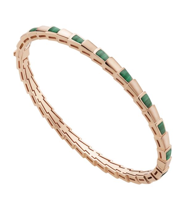 [Clover Jewelrys]SERPENTI BRACELET PINK GOLD MALACHITE