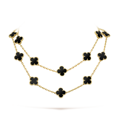 [Clover Jewelrys]CLOVER 20 MOTIFS ONYX NECKLACE