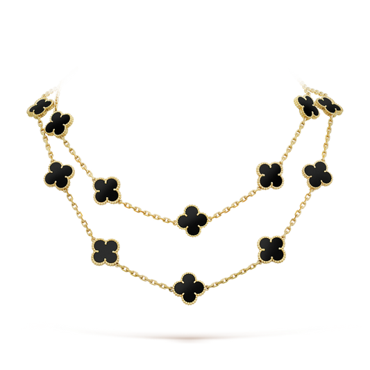 [Clover Jewelrys]CLOVER 20 MOTIFS ONYX NECKLACE