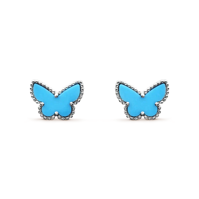 [Clover Jewelrys]BUTTERFLY TURQUOISE EARRINGS SILVER