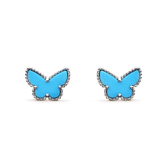 [Clover Jewelrys]BUTTERFLY TURQUOISE EARRINGS SILVER