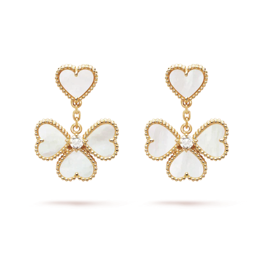 [Clover Jewelrys]CLOVER SWEET WHITE MOP EARRINGS