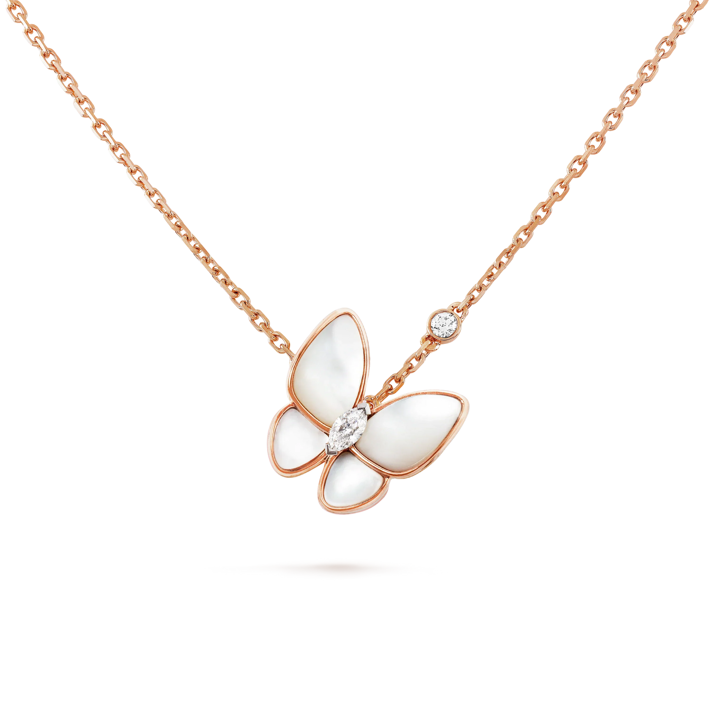 [Clover Jewelrys]BUTTERFLY MOP DIAMOND NECKLACE