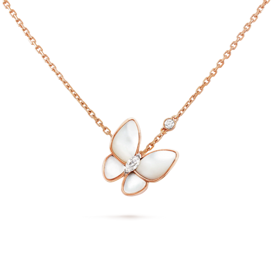 [Clover Jewelrys]BUTTERFLY MOP DIAMOND NECKLACE