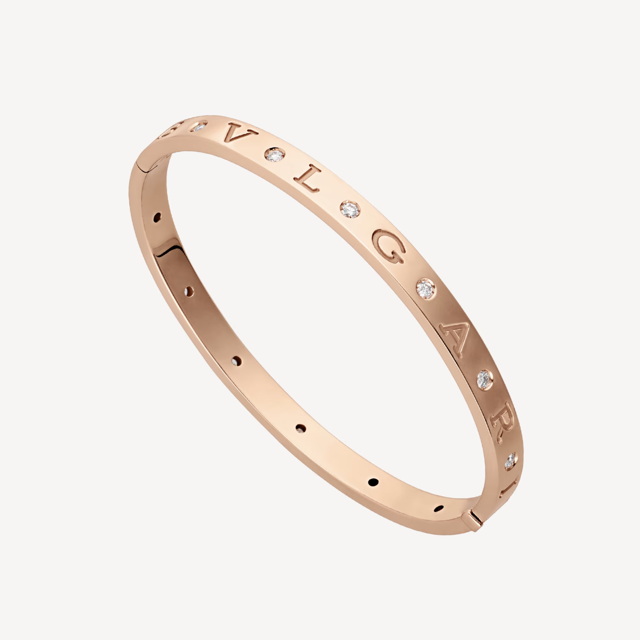 [Clover Jewelrys]ZERO 1 PINK GOLD 12 DIAMONDS BRACELET