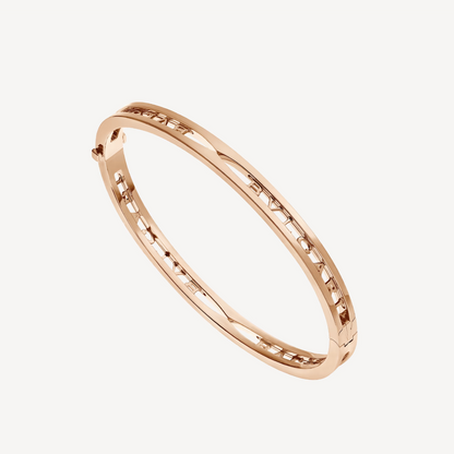 [Clover Jewelrys]ZERO 1 SPIRAL LOGO PINK GOLD BRACELET