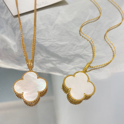 [Clover Jewelrys]CLOVER 25MM MOP LARGE PENDANT NECKLACE