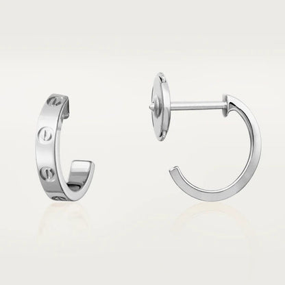 [Clover Jewelrys]LOVE EARRINGS 2.65MM SILVER