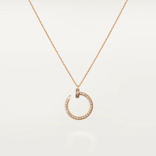 [Clover Jewelrys]JUSTE NECKLACE PINK GOLD DIAMONDS