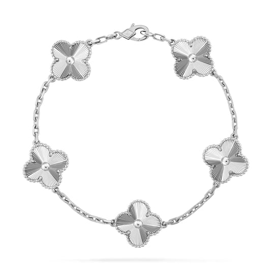 [Clover Jewelrys]CLOVER SILVER 5 MOTIFS BRACELET