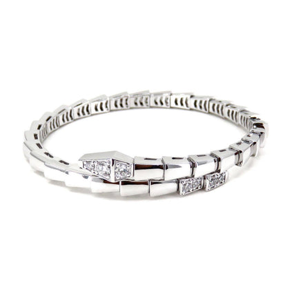 [Clover Jewelrys]SERPENTI BRACELET DIAMONDS SILVER