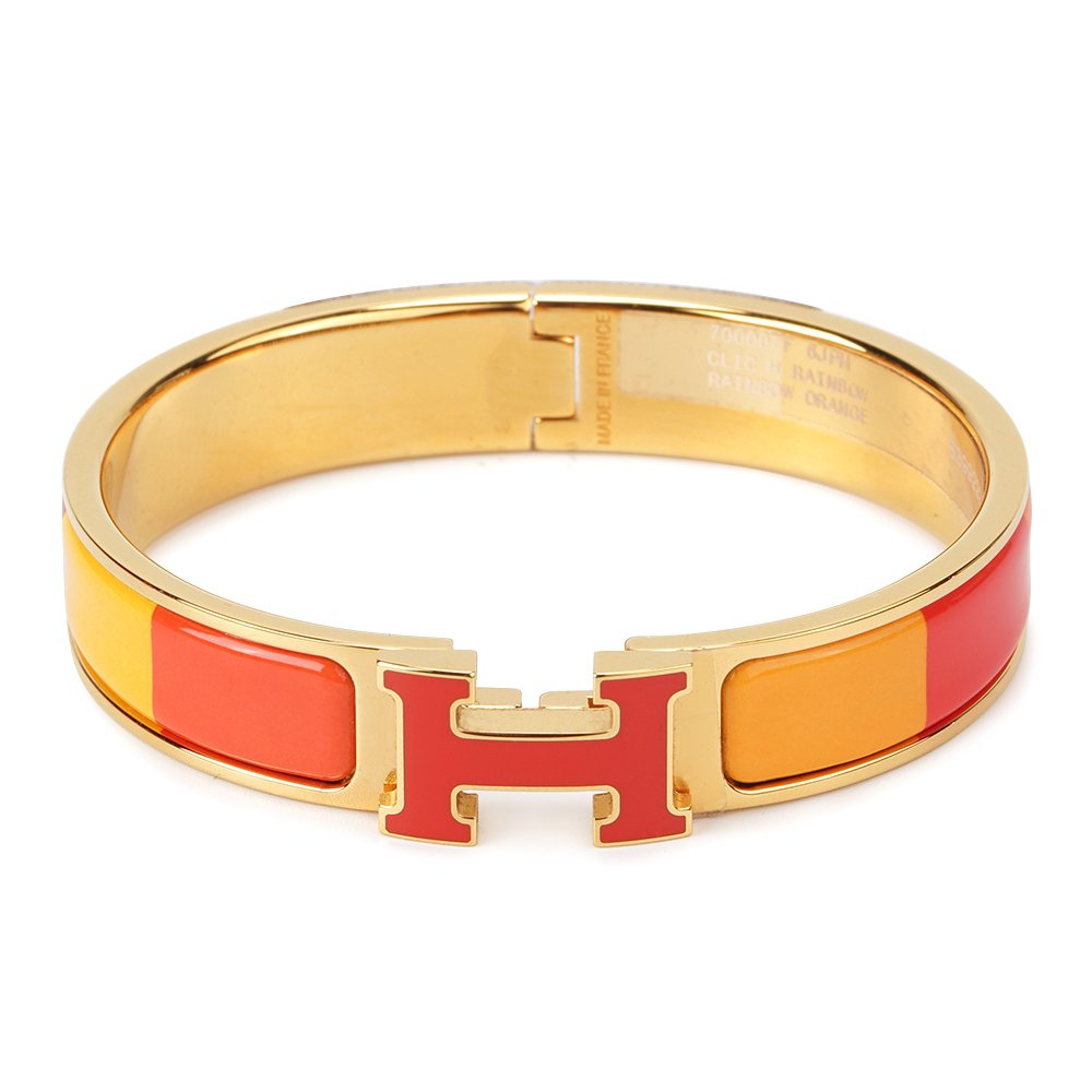 [Clover Jewelrys]H BRACELET ORANGE RAINBOW CERAMIC