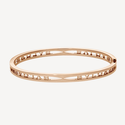 [Clover Jewelrys]ZERO 1 SPIRAL LOGO PINK GOLD BRACELET