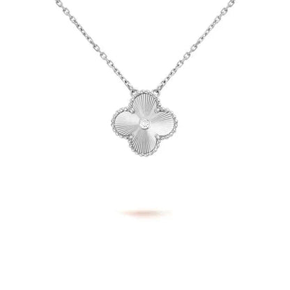 [Clover Jewelrys]CLOVER  15MM DIAMOND LASER NECKLACE SILVER