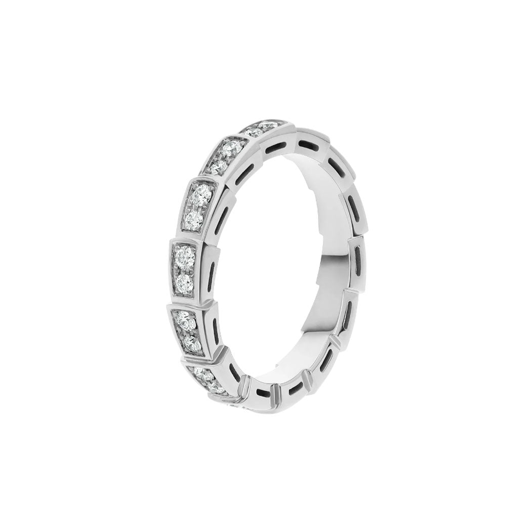 [Clover Jewelrys]SERPENTI RING SILVER DIAMOND PAVED 3MM