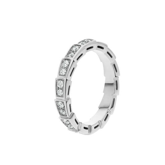 [Clover Jewelrys]SERPENTI RING SILVER DIAMOND PAVED 3MM