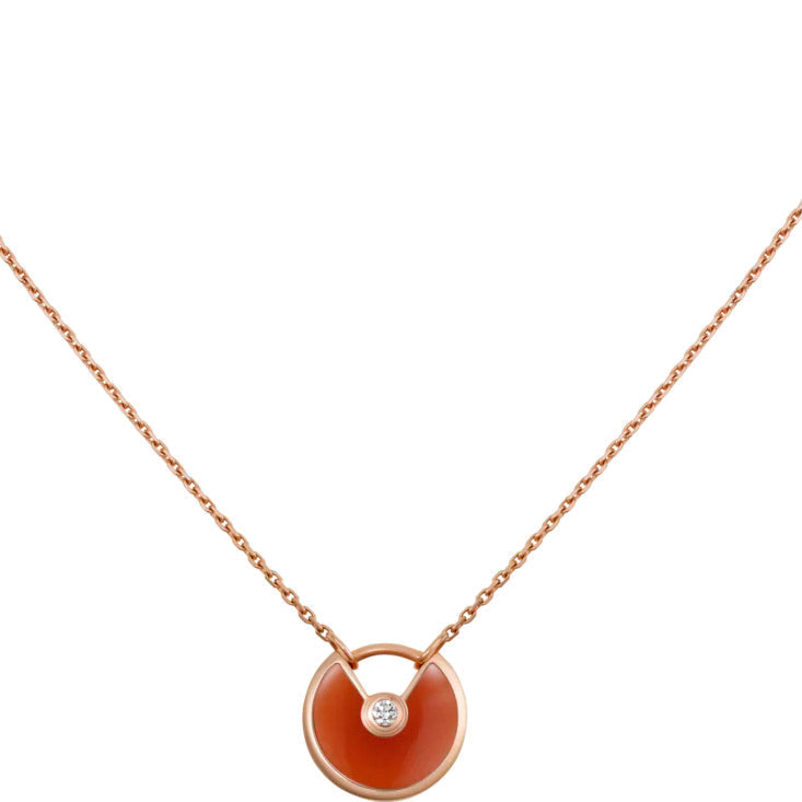 [Clover Jewelrys]AMULETTE GOLD CARNELIAN ONYX NECKLACE