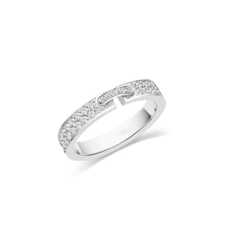 [Clover Jewelrys]ALLIANCE LIENS VIDENCE PAVED DIAMOND 4MM RING