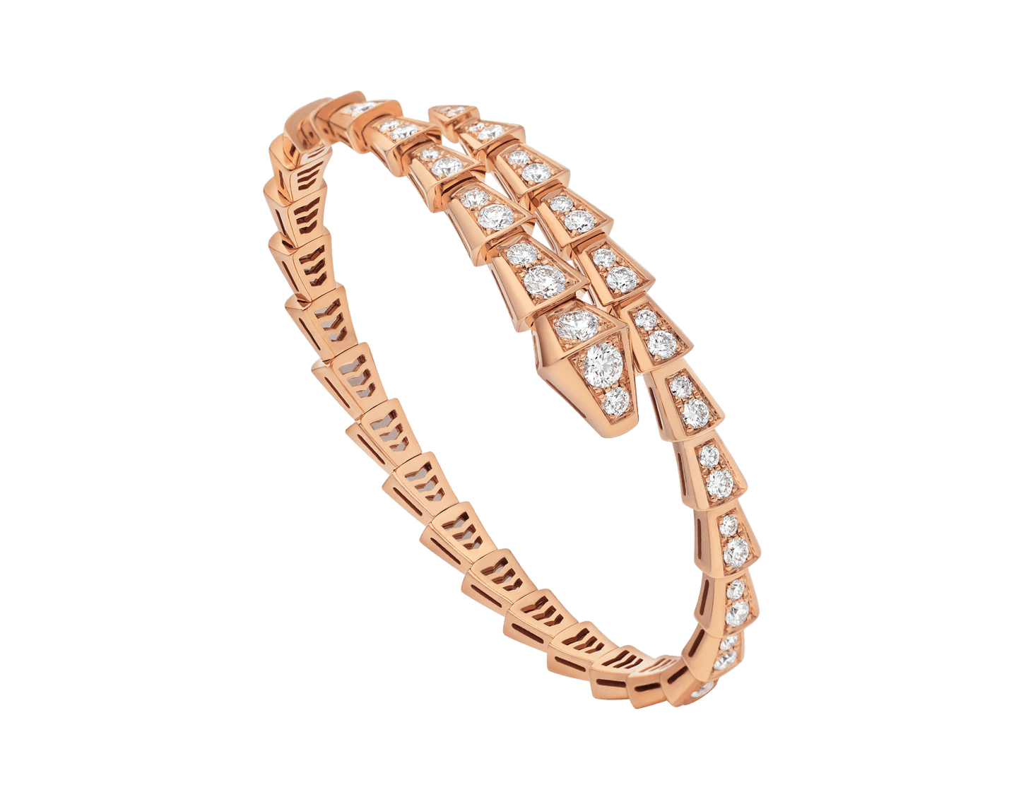 [Clover Jewelrys]SERPENTI BRACELET 6.8MM PINK GOLD DIAMOND