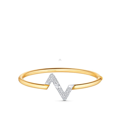 [Clover Jewelrys]VOLTE UPSITE DOWN GOLD DIAMOND BRACELET