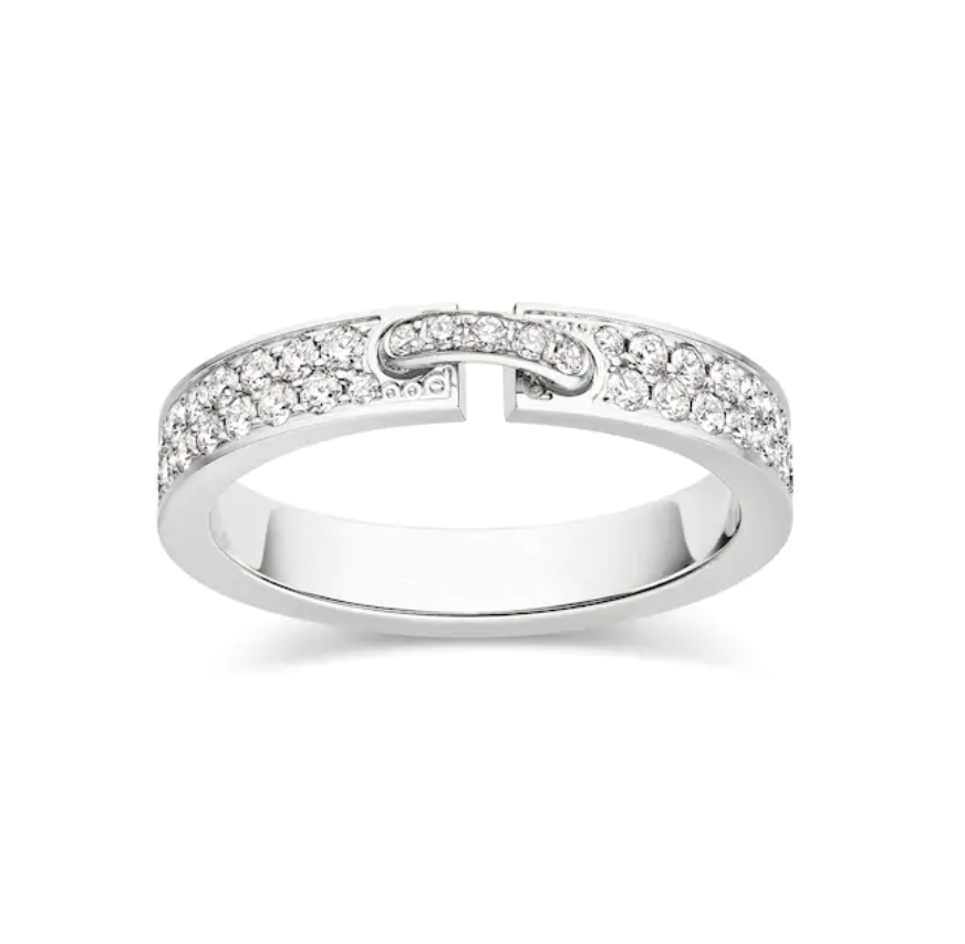 [Clover Jewelrys]ALLIANCE LIENS VIDENCE PAVED DIAMOND 4MM RING