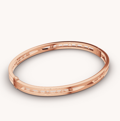 [Clover Jewelrys]ZERO 1 SPIRAL LOGO PINK GOLD BRACELET