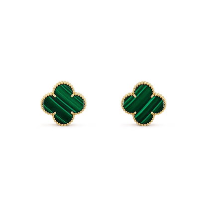 [Clover Jewelrys]CLOVER MINI 9.5MM MALACHITE  EARRINGS