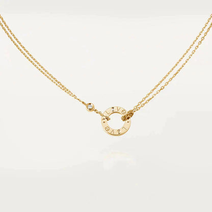 [Clover Jewelrys]LOVE NECKLACE 16MM 2 DIAMONDS