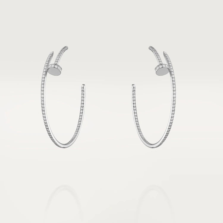 [Clover Jewelrys]JUSTE EARRINGS FULL DIAMONDS 1.8MM