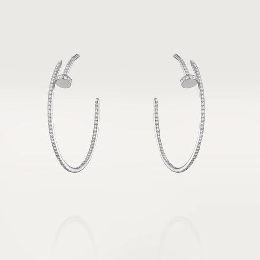 [Clover Jewelrys]JUSTE EARRINGS FULL DIAMONDS 1.8MM