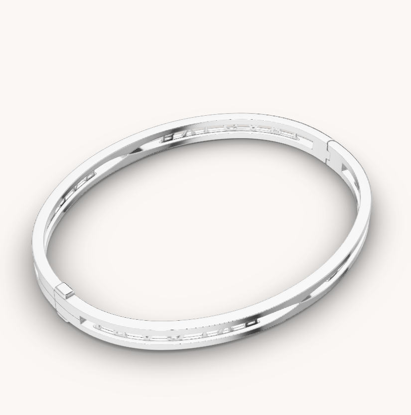 [Clover Jewelrys]ZERO 1 SPIRAL LOGO SILVER BRACELET