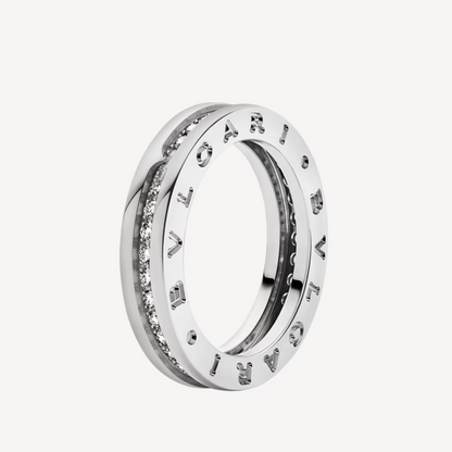 [Clover Jewelrys]ZERO 1 ONE-BAND PAVED DIAMONDS ON THE SPIRAL RING