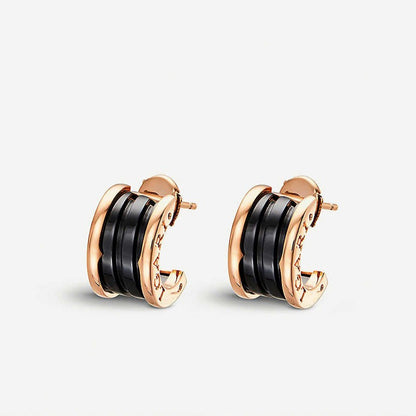 [Clover Jewelrys]ZERO 1 PINK GOLD CERAMIC EARRINGS