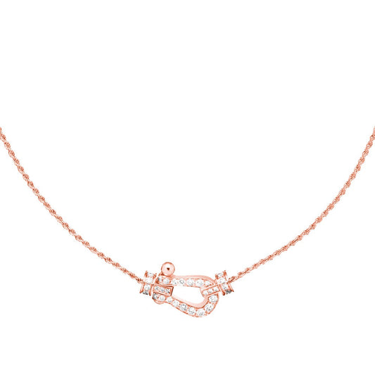 [Clover Jewelrys]FORCE 10 PINK GOLD DIAMOND NECKLACE