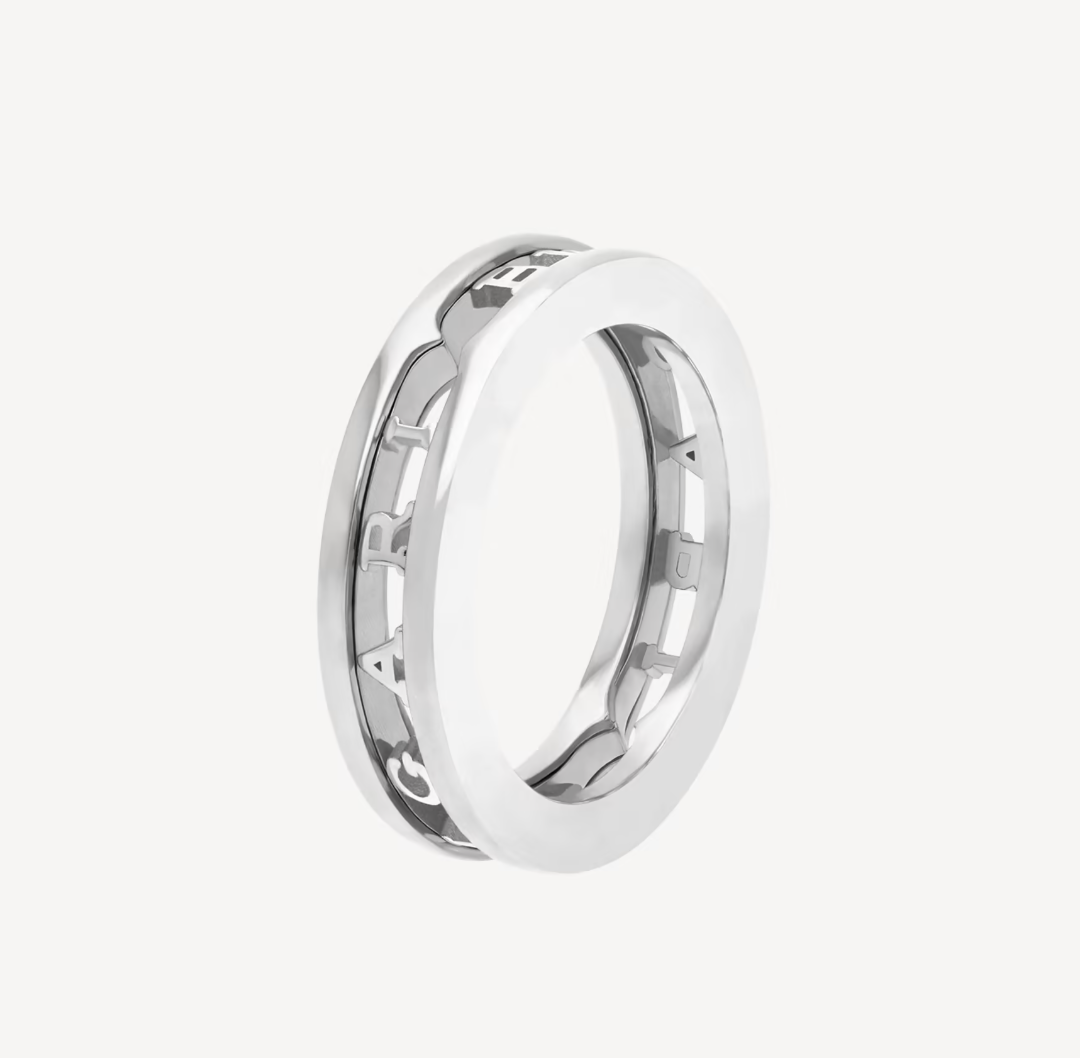 [Clover Jewelrys]ZERO 1 ONE-BAND WITH OPENWORK LOGO SPIRAL RING