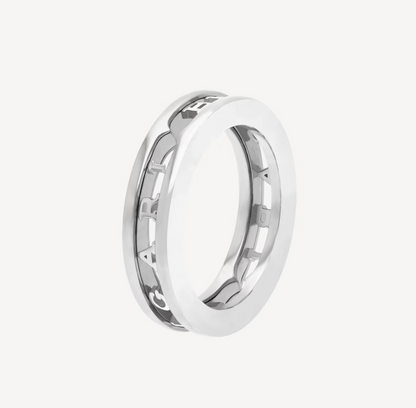 [Clover Jewelrys]ZERO 1 ONE-BAND WITH OPENWORK LOGO SPIRAL RING