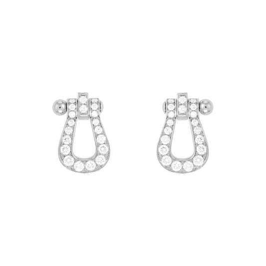 [Clover Jewelrys]FORCE 10 FULL DIAMOND STUD EARRINGS MINI MODEL