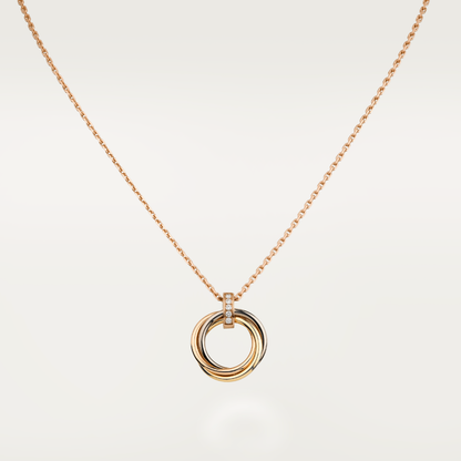 [Clover Jewelrys]TRINITY NECKLACE GOLD  DIAMONDS