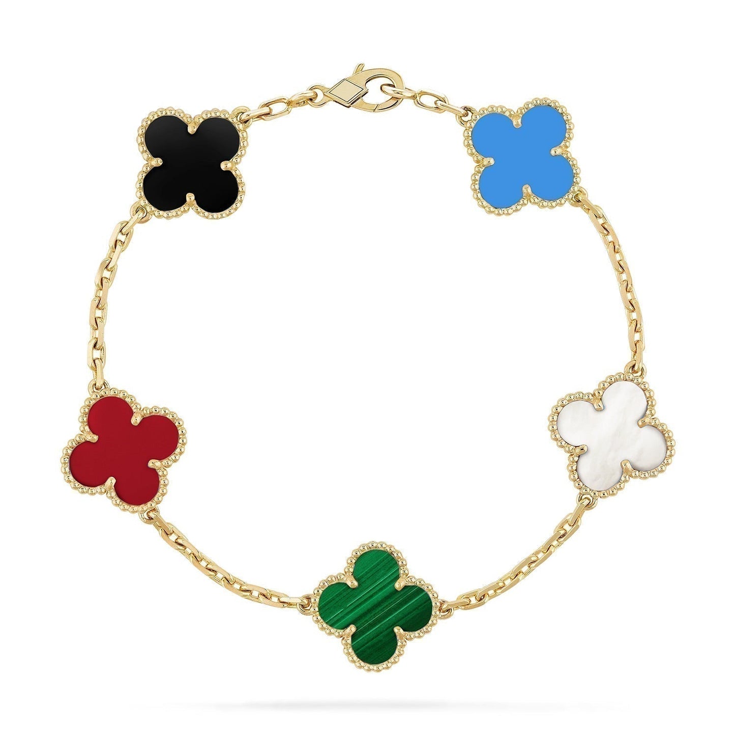 [Clover Jewelrys]CLOVER 5 MOTIFS MULTICOLOR  BRACELET