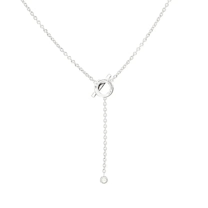 [Clover Jewelrys]FINESSE SILVER DIAMOND NECKLACE