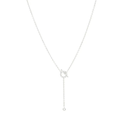 [Clover Jewelrys]FINESSE SILVER DIAMOND NECKLACE