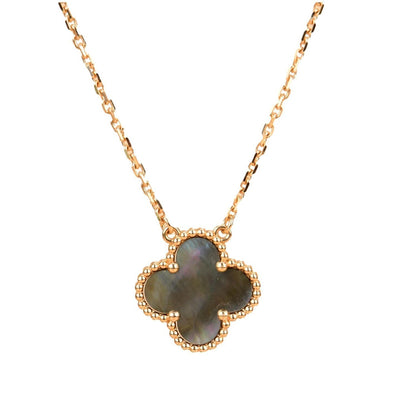 [Clover Jewelrys]CLOVER 15MM  GRAY MOTHER OF PEARL NECKLACE