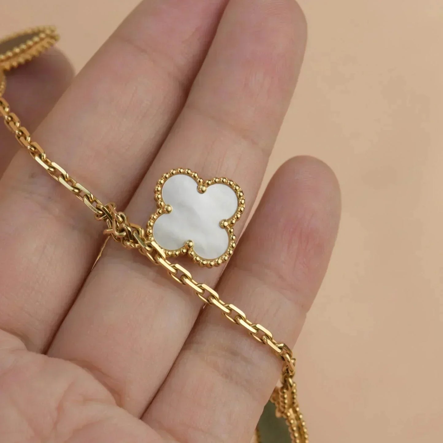 [Clover Jewelrys]LUCKY SPRING 5 MOTIF GOLD BRACELET